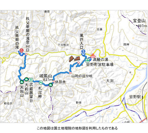 登山道概略図