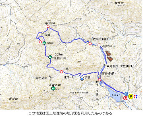 登山道概略図