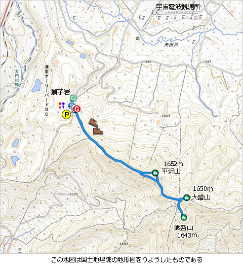 登山道概略図