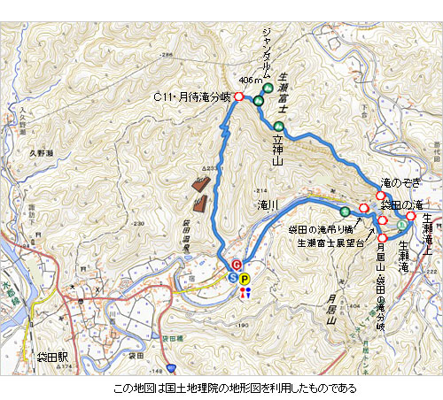 登山道概略図