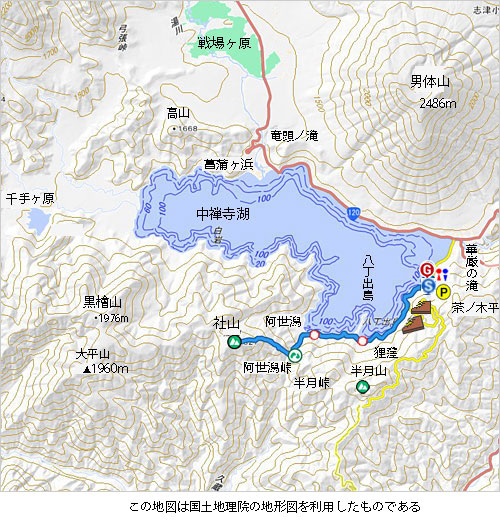 登山道概略図