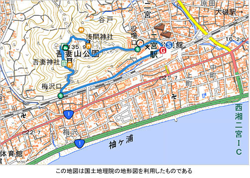 登山道概略図