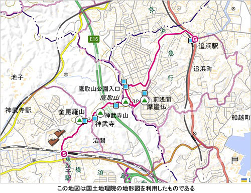 登山道概略図
